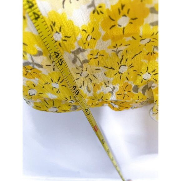 NEW RDI Printed Rayon Cut Out Dress in Maize Size S - Picture 9 of 13